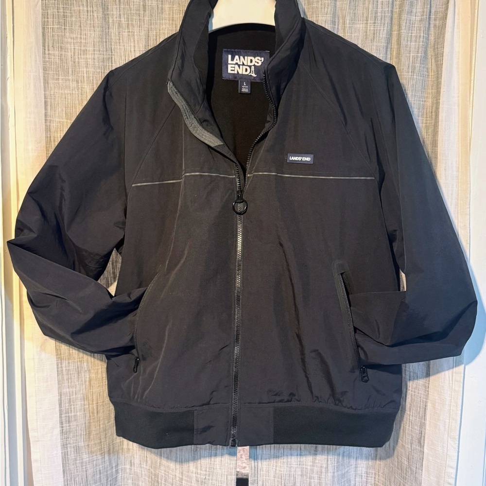 Lands' End Men's Classic, Fleece-lined, waterproof Squall jacket
